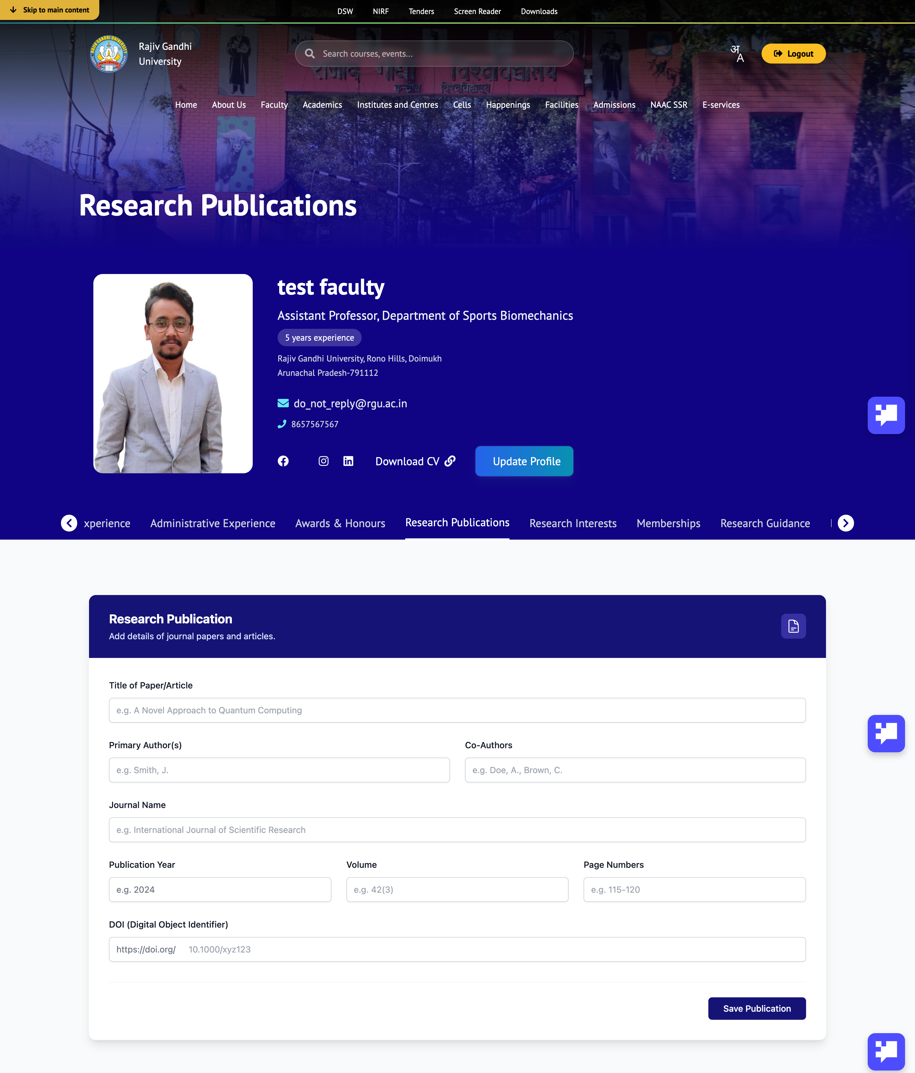 Research Publication Form